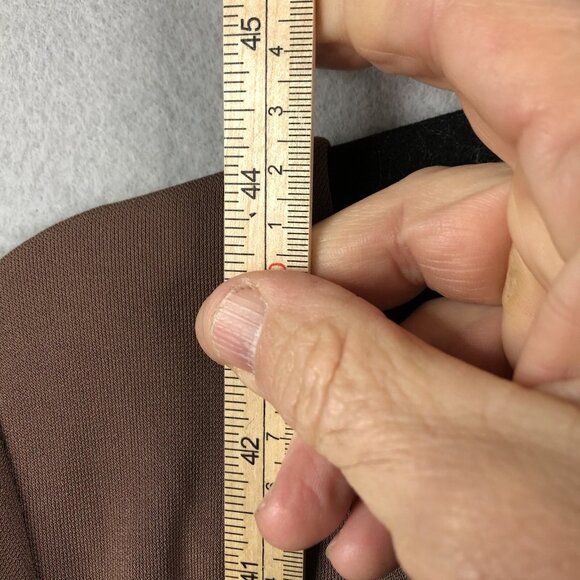 IGIGI Dress Womens 22 Plus Size Brown Office Career Stretch Knit Ruffle Feminine - Picture 6 of 15